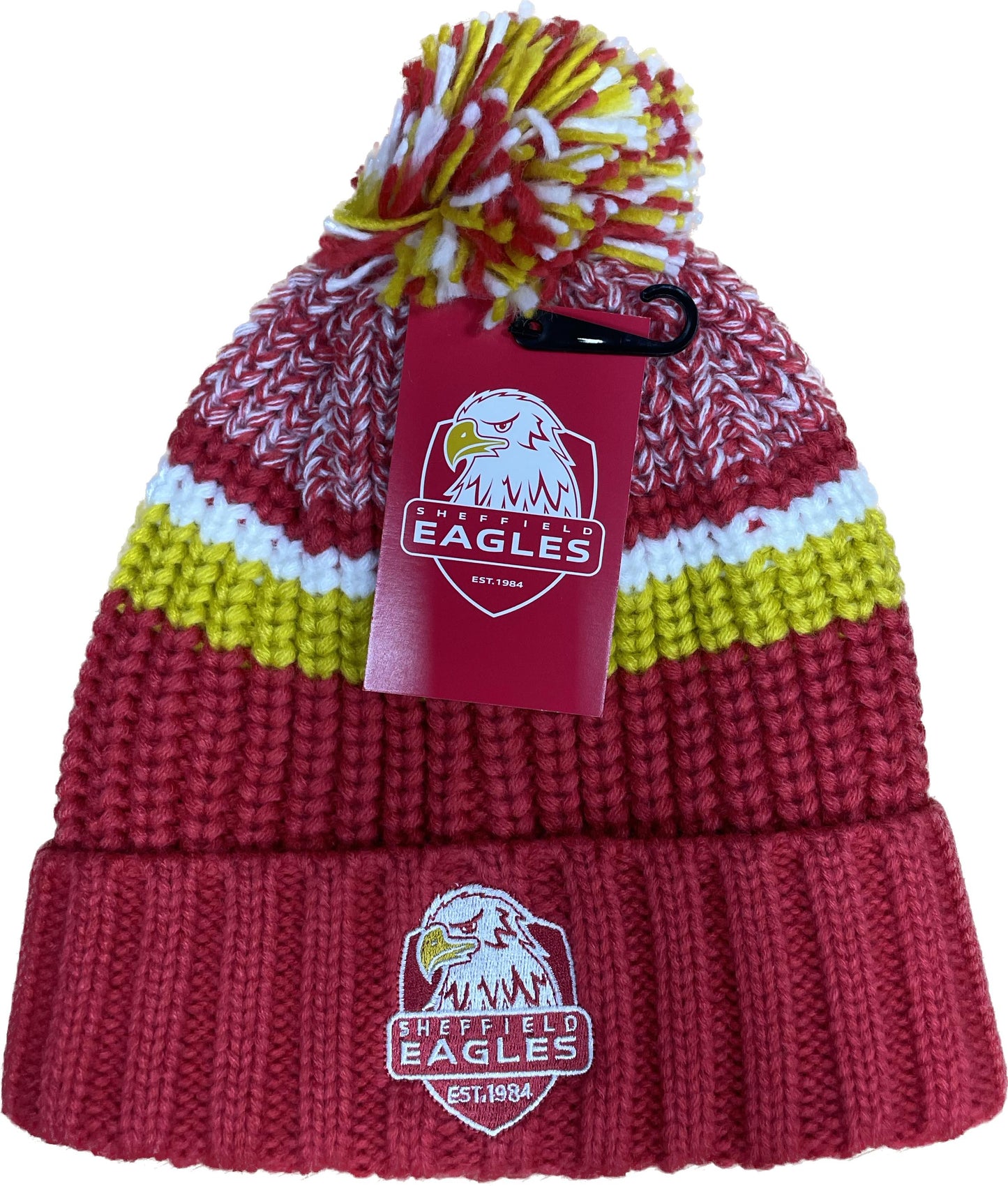 Sheffield Eagles Bobble Hat Red/Gold